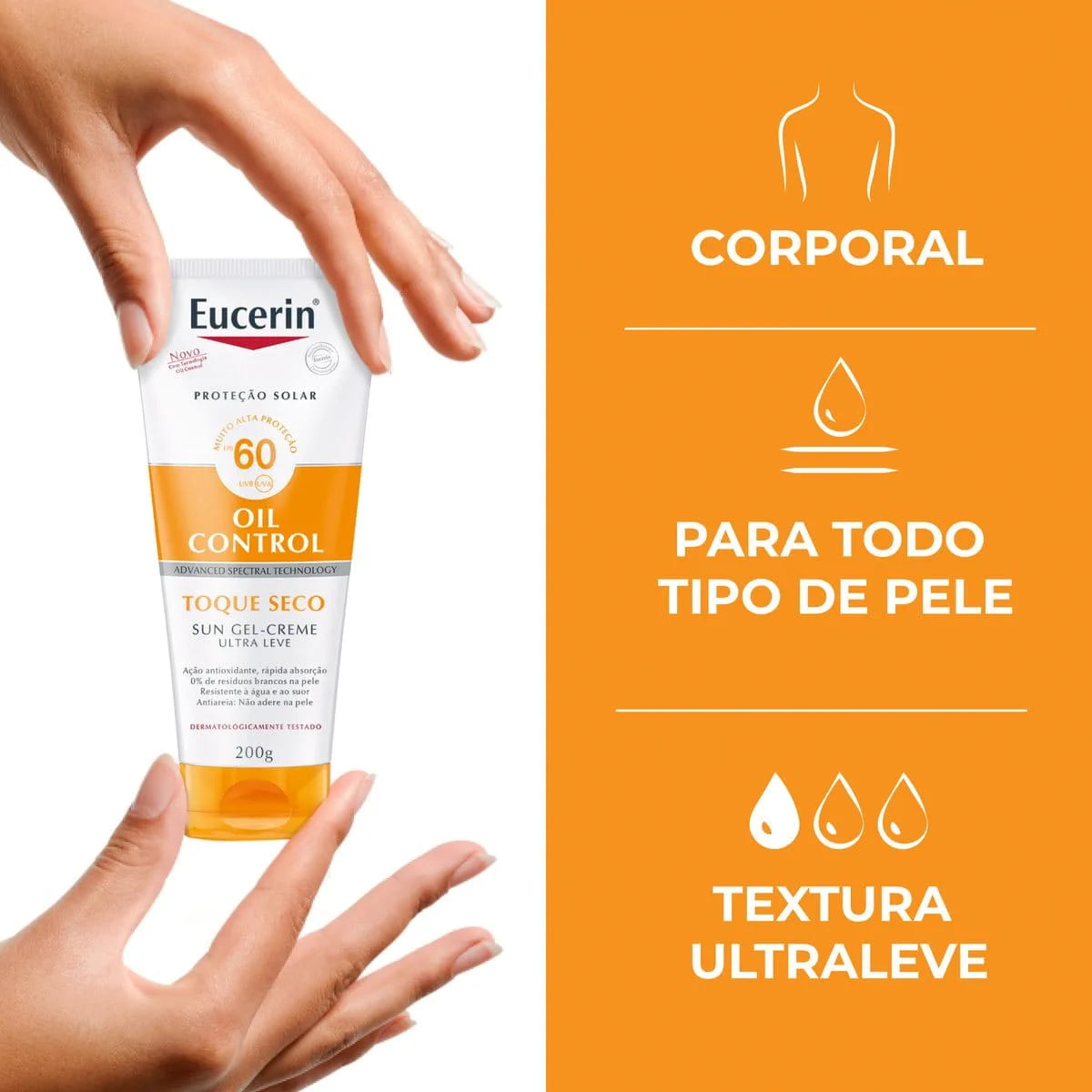 Protetor Solar Corporal Eucerin Oil Control FPS 60 200ml