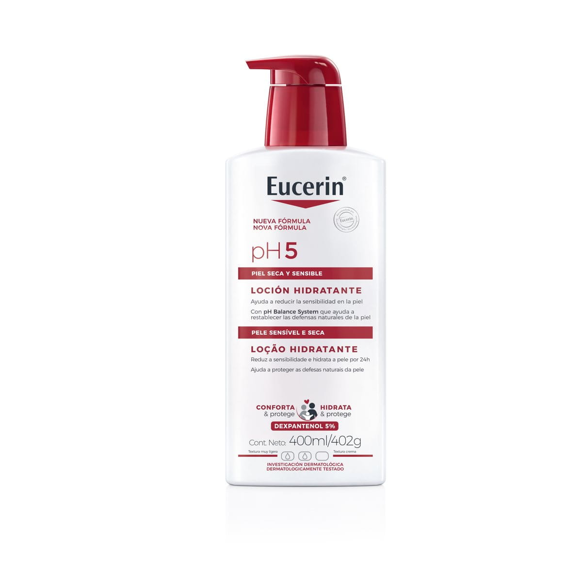Loção Hidratante Eucerin pH5 400ml – pele sensível e seca