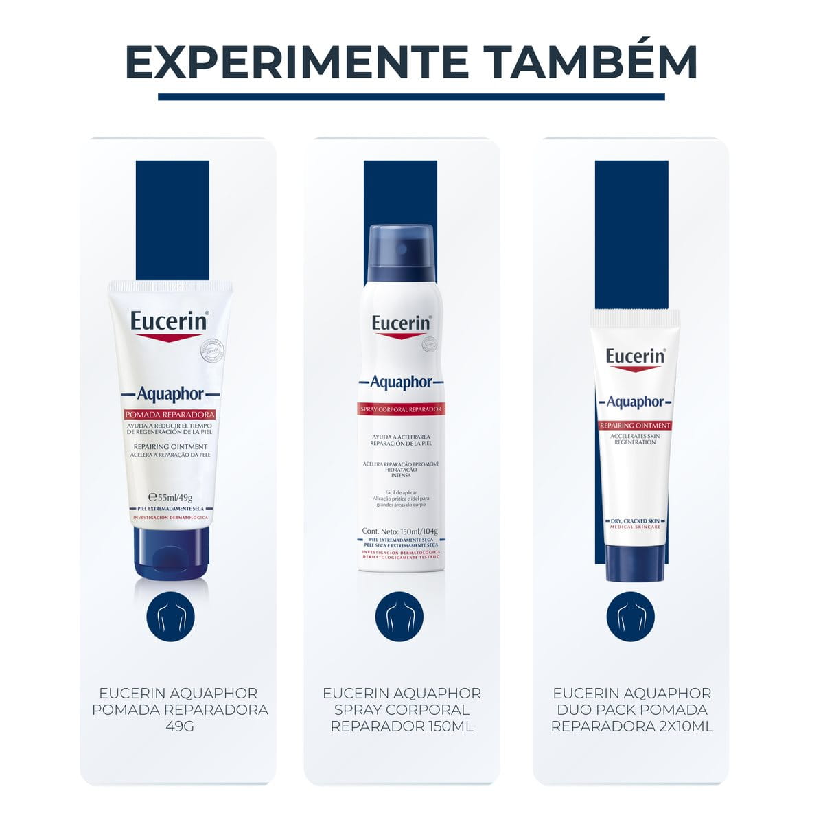 Eucerin Aquaphor Pomada Reparadora Intensiva 49g – hidratação e proteção