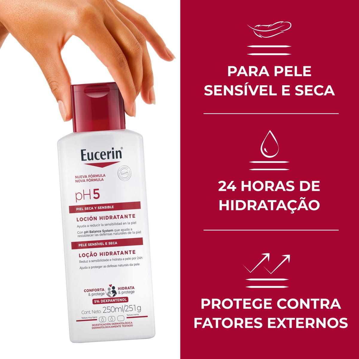 Eucerin pH5 Loção Hidratante Corporal 250ml – pele sensível